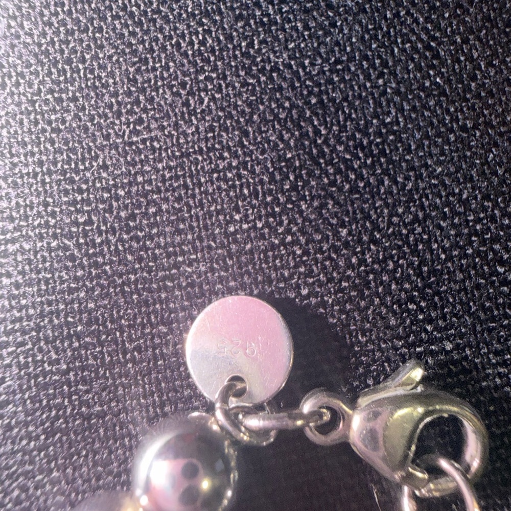 Auth Tiffany & Co Sterling Silver Graduate Beaded Ball Neck 16.25 in Send Offer - Picture 3 of 7